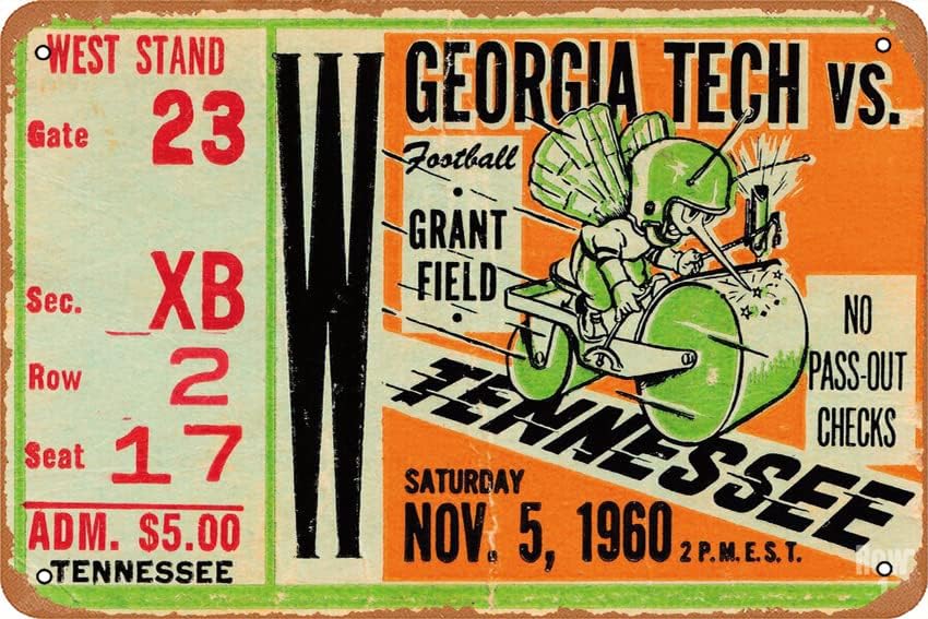 Office Tech Decor - 1960 GEORGIA TECH VS. TENNESSEE poster