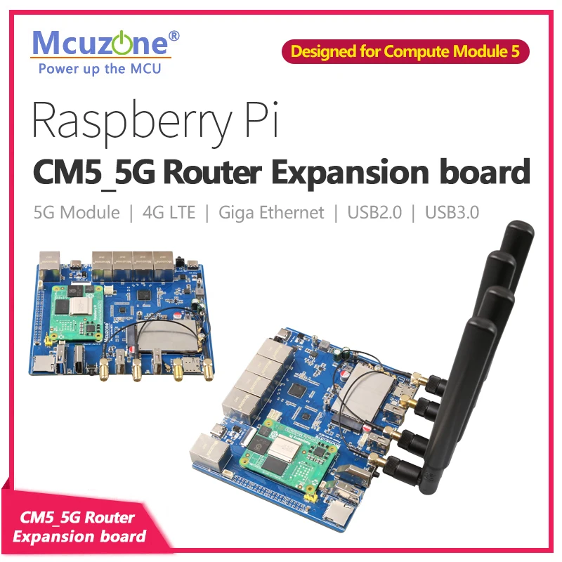 Raspberry Pi Keyboard - Raspberry Pi CM5_5G Router Expansion board,5*GIGA