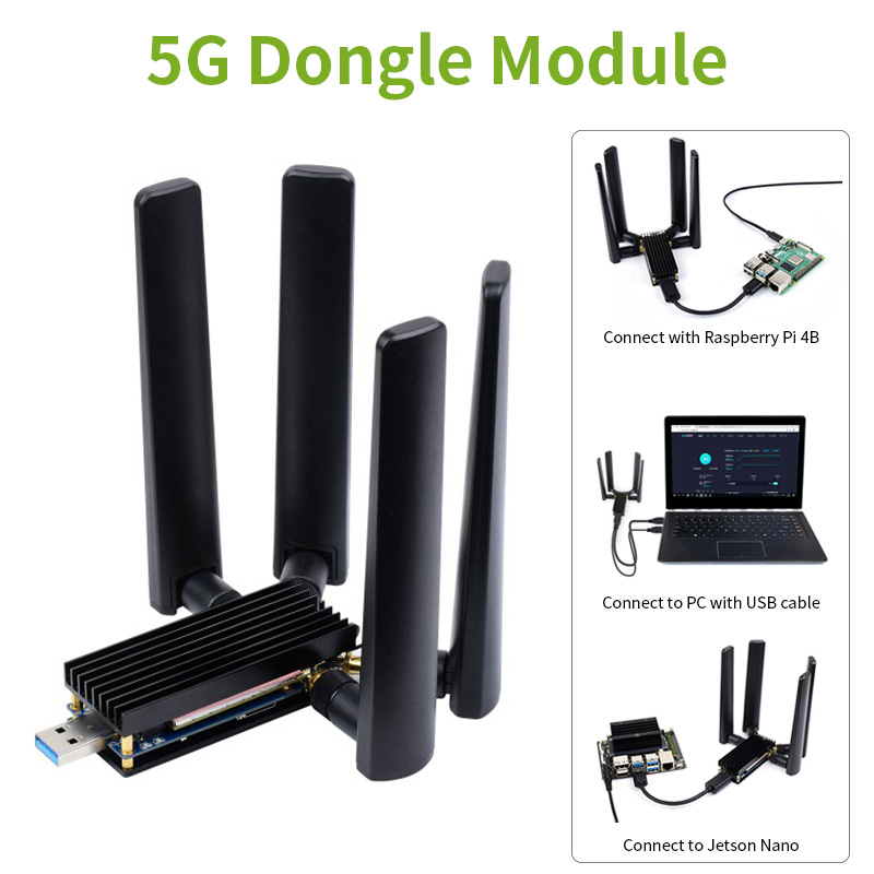 Raspberry Pi Keyboard - 5G Dongle Module USB 3.1 to