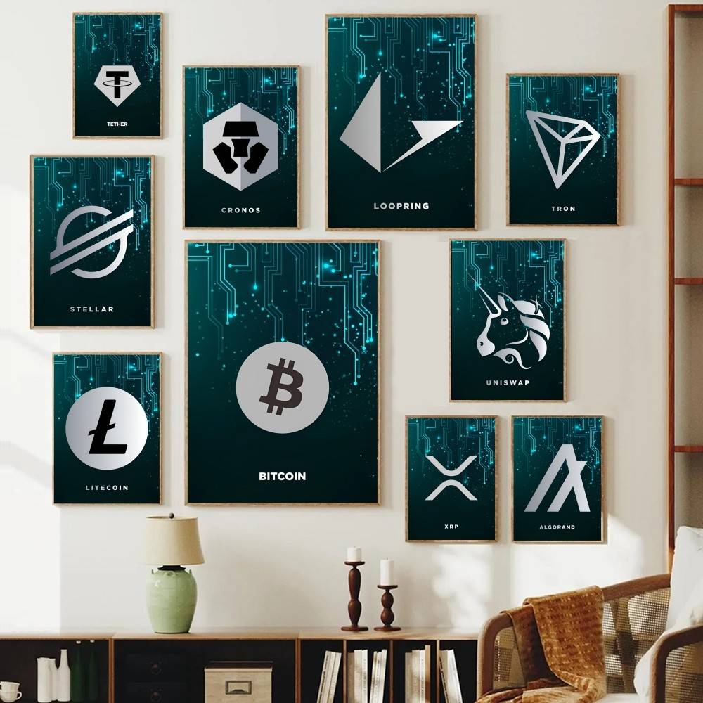 Tech Circuit Crypto Symbol Pos - огляд і ціна Office Tech Decor