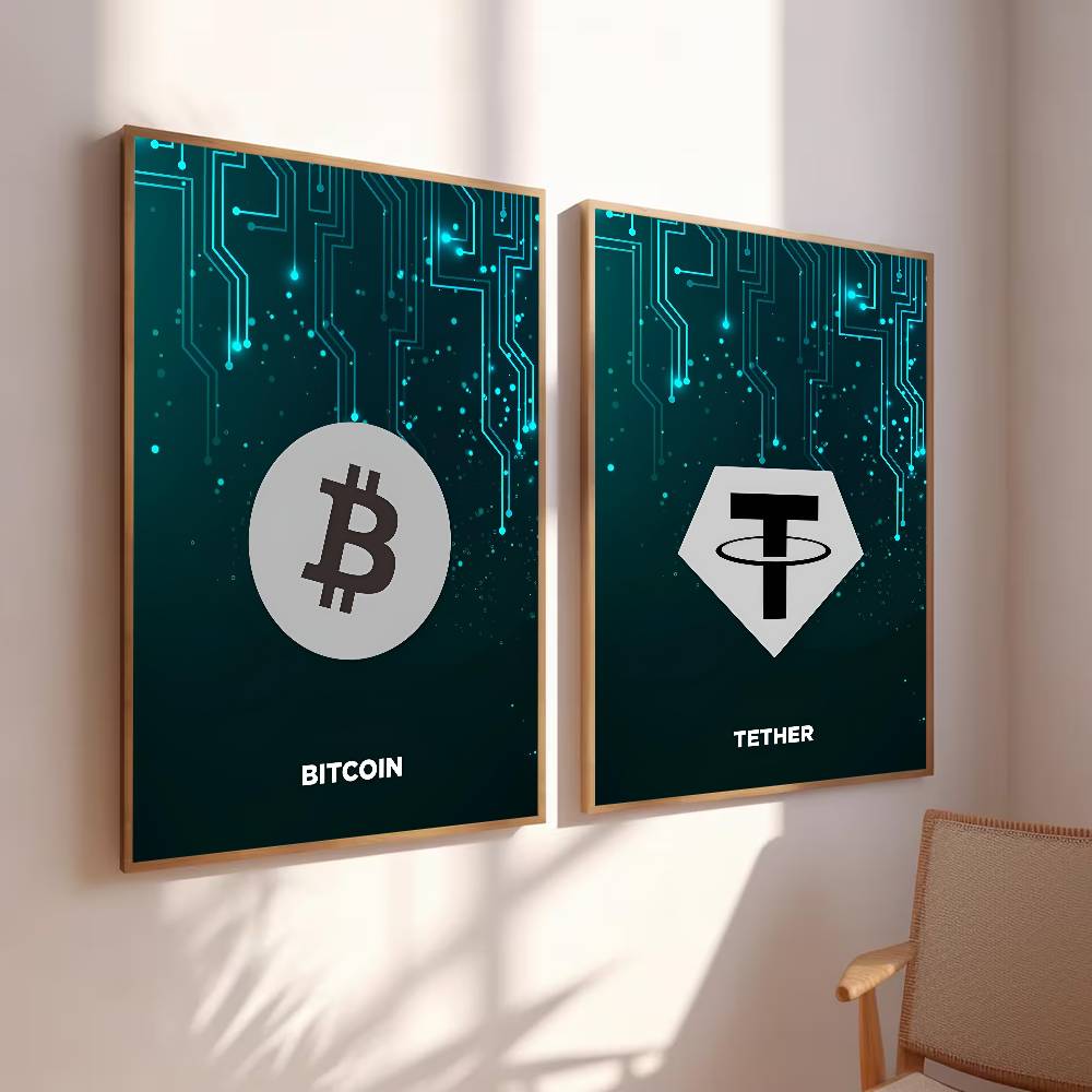 Tech Circuit Crypto Symbol Pos - огляд і ціна Office Tech Decor