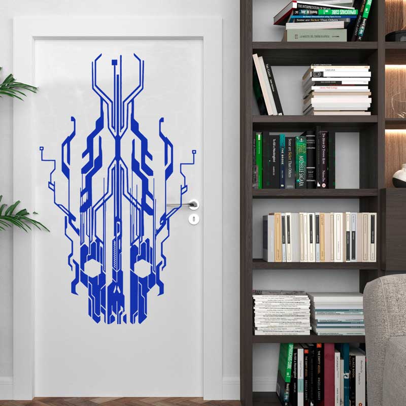 Chip Circuit Tech Skull Vinyl  - огляд і ціна Office Tech Decor
