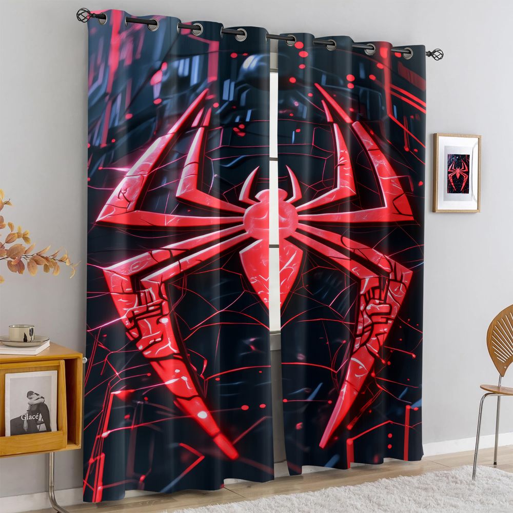 Spider Print Curtains Futurist - огляд і ціна Office Tech Decor