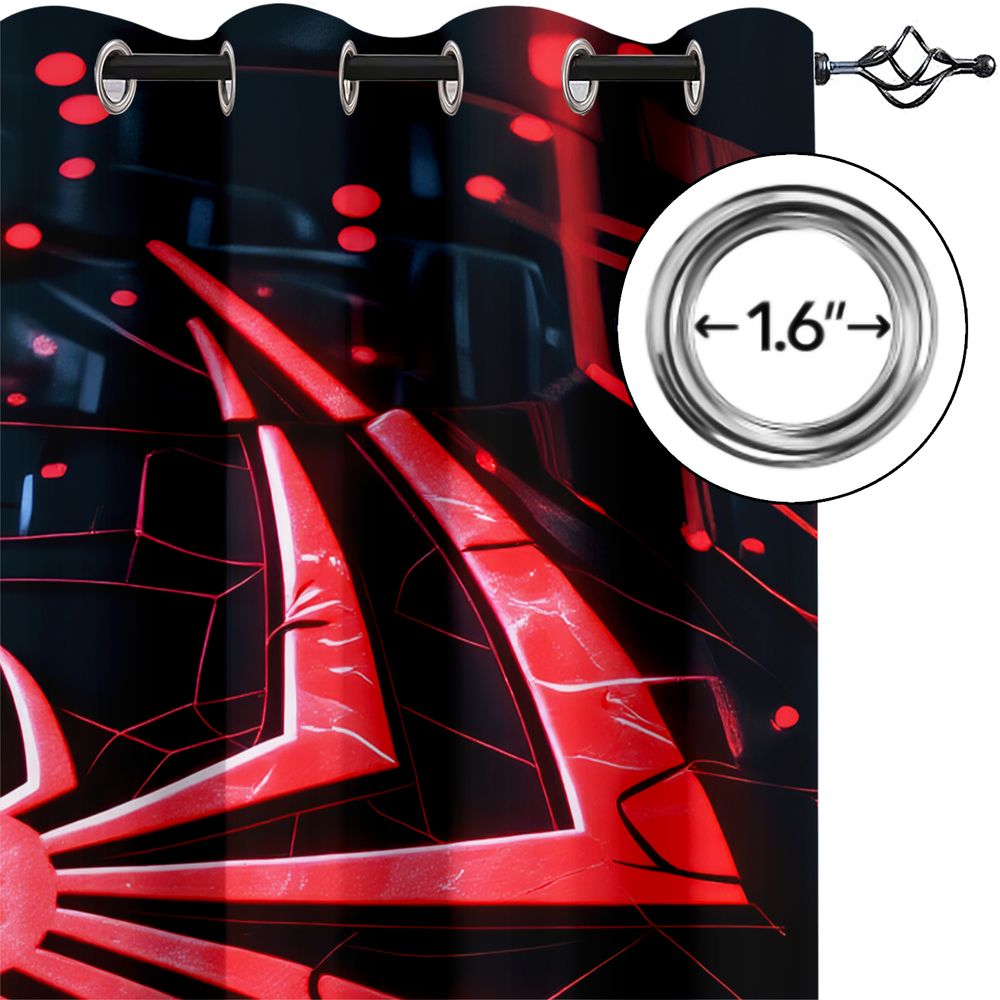Spider Print Curtains Futurist - огляд і ціна Office Tech Decor