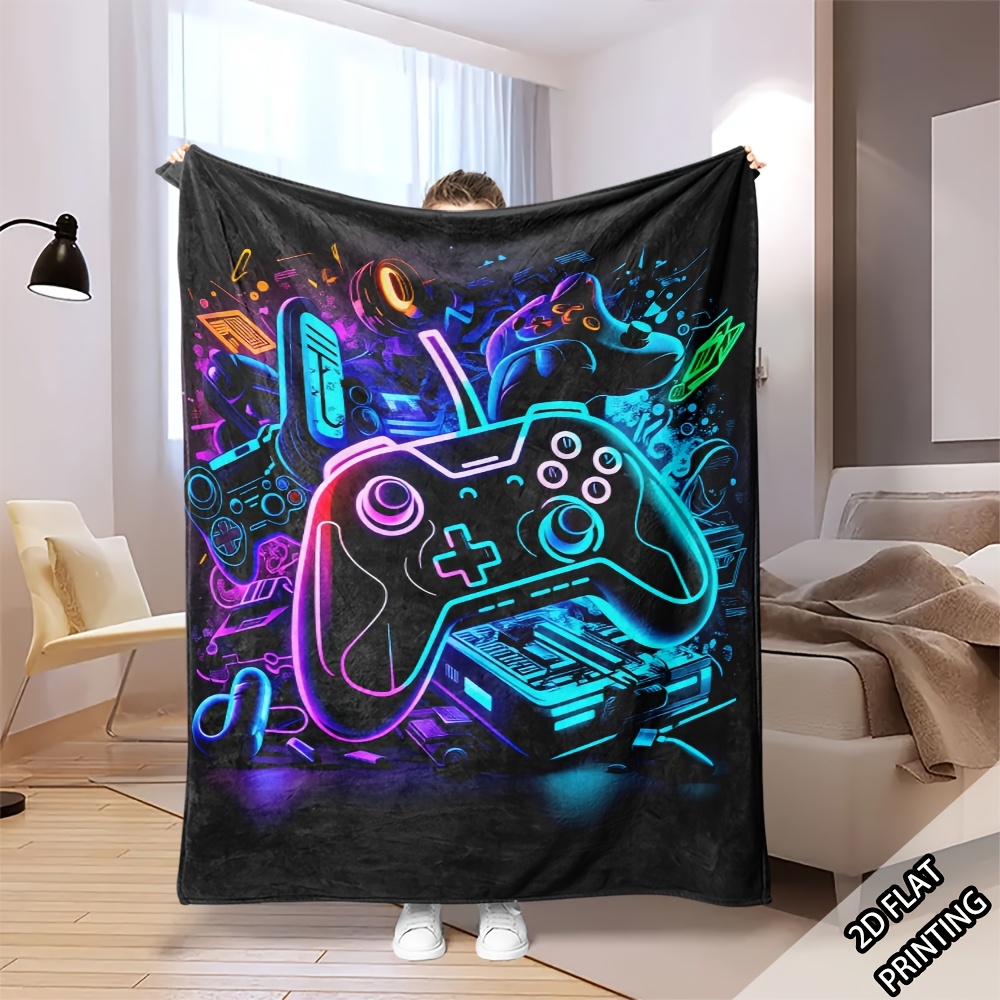 Vibrant Gamepad Tech Art Throw - огляд і ціна Office Tech Decor