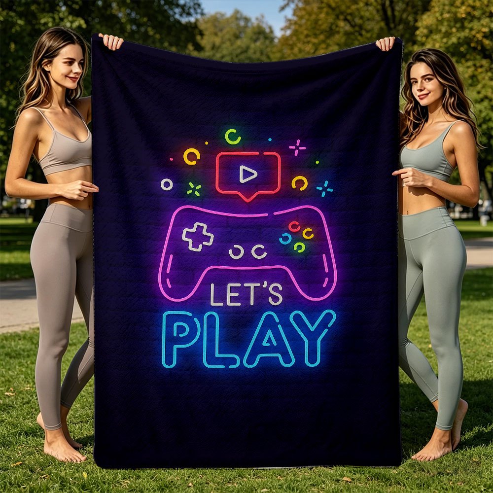 Vibrant Gamepad Tech Art Throw - огляд і ціна Office Tech Decor