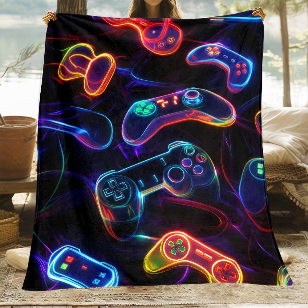 Vibrant Gamepad Tech Art Throw - огляд і ціна Office Tech Decor