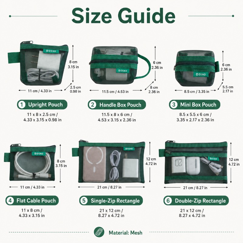 6PCS Mesh Tech Organizer Pouch - огляд і ціна Office Tech Backpack