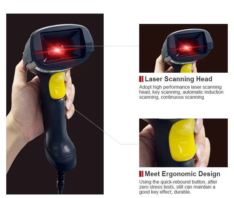 Rakinda Industrial Handheld 1D - огляд і ціна Barcode Scanner 2D