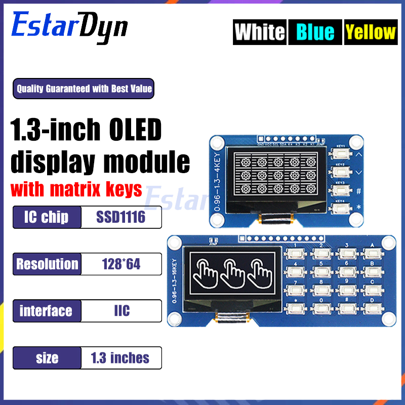 1.3 Inch OLED Display with 4x4 - огляд і ціна Raspberry Pi Keyboard