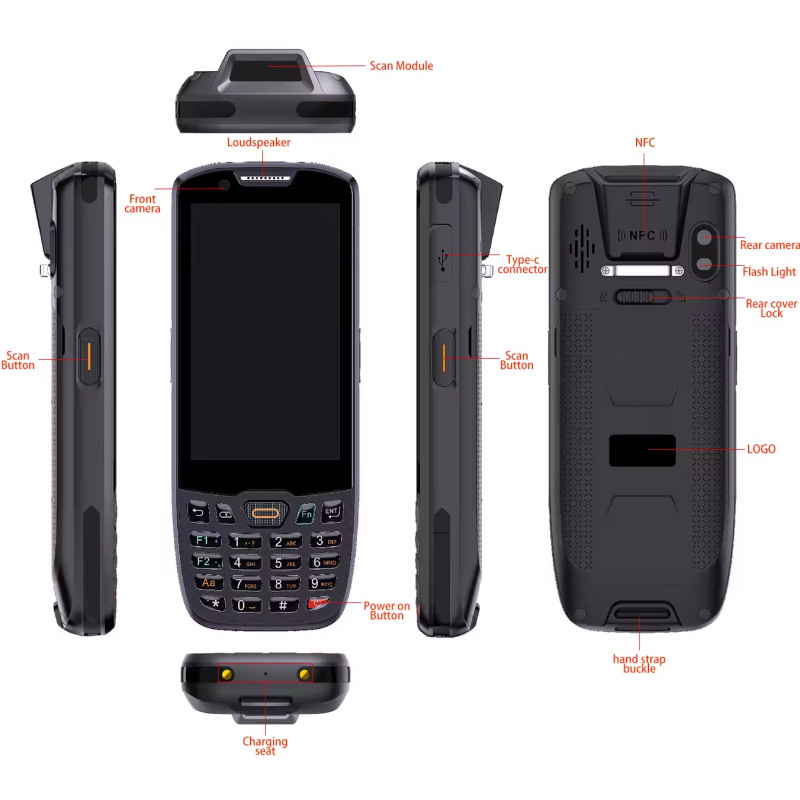4inch Mobile PDA 1D 2D Barcode - огляд і ціна Barcode Scanner 2D