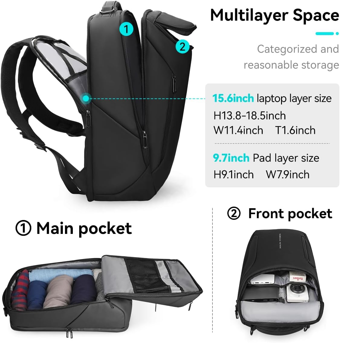 Business Backpack for Men, 17. - огляд і ціна Office Tech Backpack