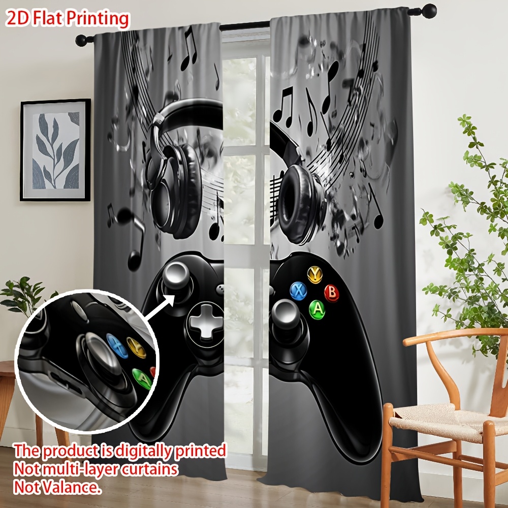 2pcs Game Controller Curtains  - огляд і ціна Office Tech Decor